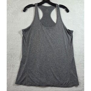 ICY ZONE Womens Tank Top Athletic Racerback Gray XXL Polyester Spandex Workout